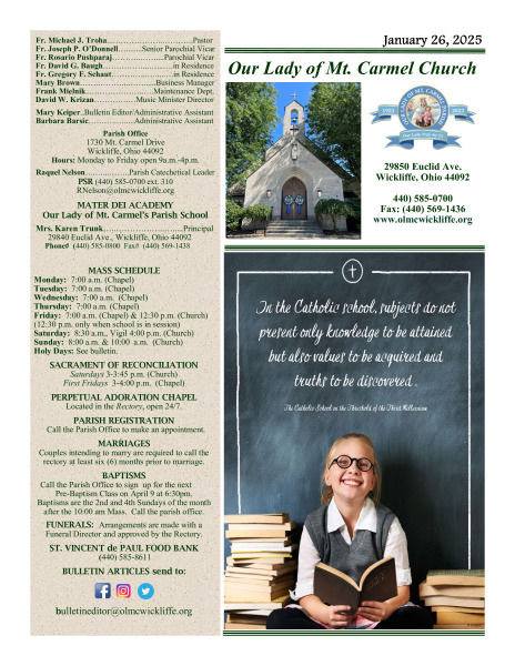 January 26, 2025 Bulletin