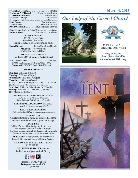 March 9, 2025 Bulletin