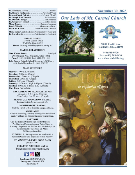 November 30, 2025  Bulletin