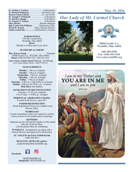 May 10, 2026 Bulletin